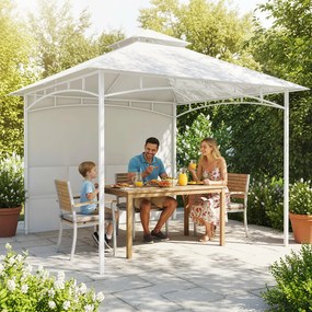 Tenda de jardim3 x 3 m  com teto duplo, cortinas e bolsos de arrumação, gancho de teto, creme