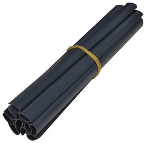 4 pcs painéis privacidade jardim 35x0,19m PVC cinza-escuro mate