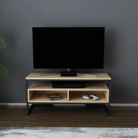 TV Stand Merrion – Preto Carvalho – 110 cm x 35 cm x 49,9 cm
