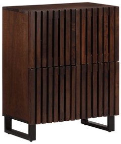 vidaXL Aparador 60x34x75 cm madeira de mangueira maciça castanho
