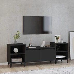 vidaXL Móvel de TV 160x35x55 cm derivados de madeira preto