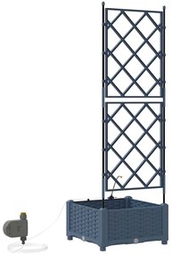 Vaso de Jardim Treliça Cinzeto 40 x 40 x 126cm Plástico