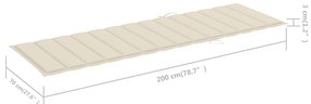 Espreguiçadeira com almofadão cor creme pinho impregnado