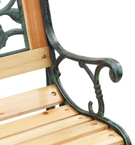 Banco de Jardim vidaXL com Encosto em Padrão de Rosas 116 cm Madeira