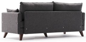 Sofá-Cama de 3 Lugares Bella – Antracite – 208 x 85 x 81 cm