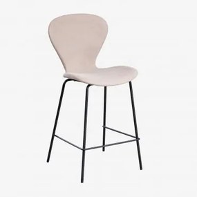 Pacote Com 4 Bancos Altos Uit ↑65 Cm & Negro & Tecido Nudez Castanho Claro & Tela - Sklum