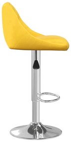 Bancos de bar 2 pcs veludo amarelo mostarda