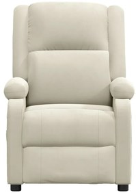 Poltrona de massagens veludo creme