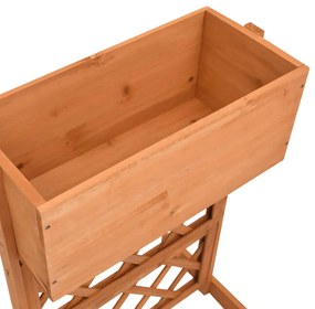 Vaso com treliça para jardim 45x30x74 cm abeto maciço laranja