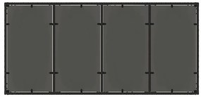 Conjunto de Jantar para Jardim 9 pcs Preto 190 x 90 x 75 cm