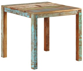 Mesa de jantar 82x80x76 cm madeira recuperada maciça