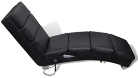 Cadeira de massagens couro artificial preto