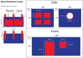 Cama alta de Criança PINO 90 x 200 cm + estrado + escada + cortina Domino Cinzenta