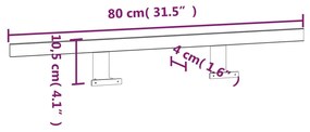 Luz LED para espelho 13 W 3000 K 80 cm branco quente