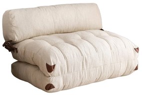 Sofá-Cama 2 Lugares Fold – Creme – 120x79 cm