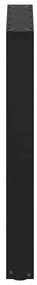Pés de mesa de jantar em forma de U, 2 peças, preto, 60x(72-73) cm, aç
