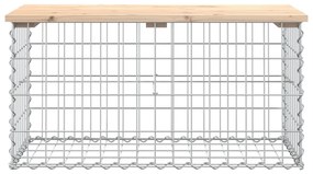 Banco de jardim c/ design gabião 83x44x42 cm pinho maciço