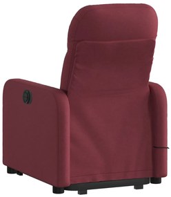 Poltrona de massagens reclin. elevatória tecido vermelho tinto