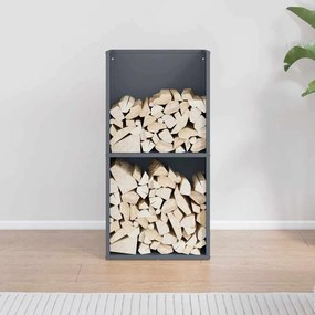 Suporte para lenha 40x30x80 cm aço laminado a frio antracite