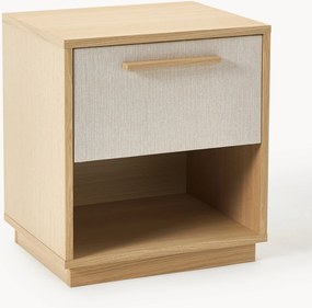 Mesa de cabeceira em madeira com frente estofada Wisp