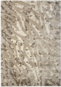 Tapete de pelo comprido Leopard Abstract