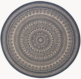 Tapete redondo para interior e exterior Metro