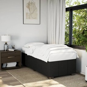 Estrutura de cama sem colchão 90x200 cm tecido preto