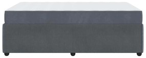 Estrutura de cama com colchão Cinzento escuro 120 x 190 cm