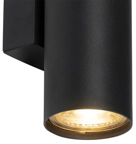 Moderno candeeiro de parede preto 2-luz - Jeana Moderno