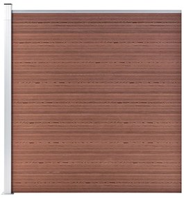 Painel de vedação para jardim 175x186 cm WPC castanho