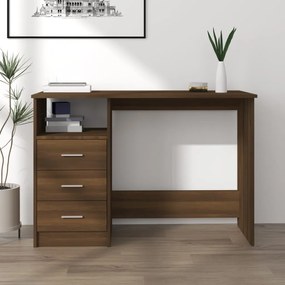vidaXL Secretária c/ gavetas 110x50x76 cm derivados madeira carvalho