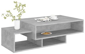 Mesa de centro 105x55x32 cm contraplacado cinzento cimento