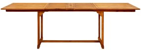 Mesa de jantar p/ jardim (160-240)x100x75 cm acácia maciça