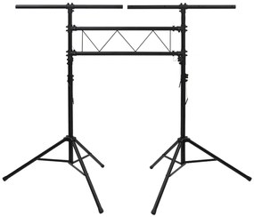 Suporte de iluminação 238x115x(180-300) cm aço preto