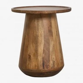 Pack De 2 Mesas De Cabeceira Redondas Ø50 Cm Em Madeira De Manga Naiara Madeira De Manga - Sklum