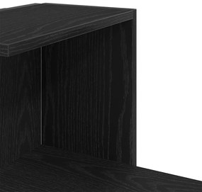 Prateleira de Canto vidaXL Preto Carvalho 36,5x36,5x140 cm Madeira Der