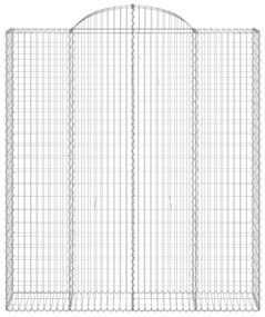 Cestos gabião arqueados 4pcs 200x50x220/240cm ferro galvanizado