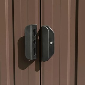 Abrigo de jardim 257x990x181 cm aço galvanizado castanho