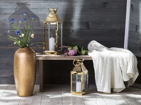 Lanterna decorativa dourada 40 cm BALI Beliani