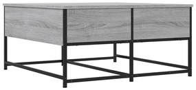 Mesa de centro 80x80x40 cm derivados de madeira cinzento sonoma