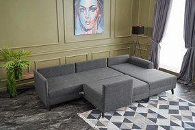 Sofá-Cama de Canto Belen – Antracite – 300x78x202 cm