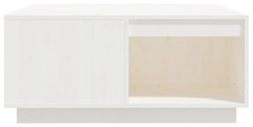 Mesa de centro 80x81x36,5 cm madeira de pinho maciça branco