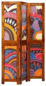Divisor de Ambiente 3 Painéis Castanho Mel 35x1.5x160 cm Madeira Sólid