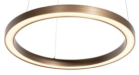 Candeeiro de suspensão em bronze 40 cm com LED regulável em 3 níveis - Girello