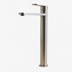 Torneira Para Lavatório De Latão Alameda ↑30 Cm & Cinzento Escovado - Sklum