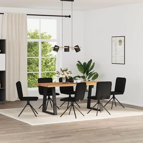 vidaXL Cadeiras de jantar 6 pcs tecido preto