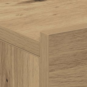Mesa cabeceira suspensa 2 pcs carvalho artesanal 40x32x15 cm