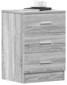 Mesa cabeceira 38x35x56 cm derivados de madeira cinzento sonoma