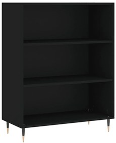 Armário alto 69,5x34x180 cm derivados de madeira preto