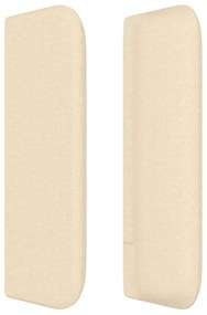 Cabeceira de cama c/ abas tecido 183x16x78/88 cm creme